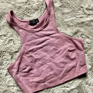 Seduction crop tank top plum pink